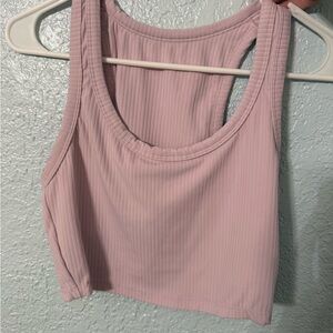 All in Motion Light Pink Ribbed Crop Top